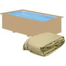 Liner per piscina in legno JARDIN CARRE 8X5 color SABBIA