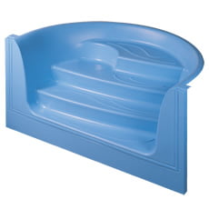 Scala monoblocco in vetroresina per piscina interrata colore azzurro
